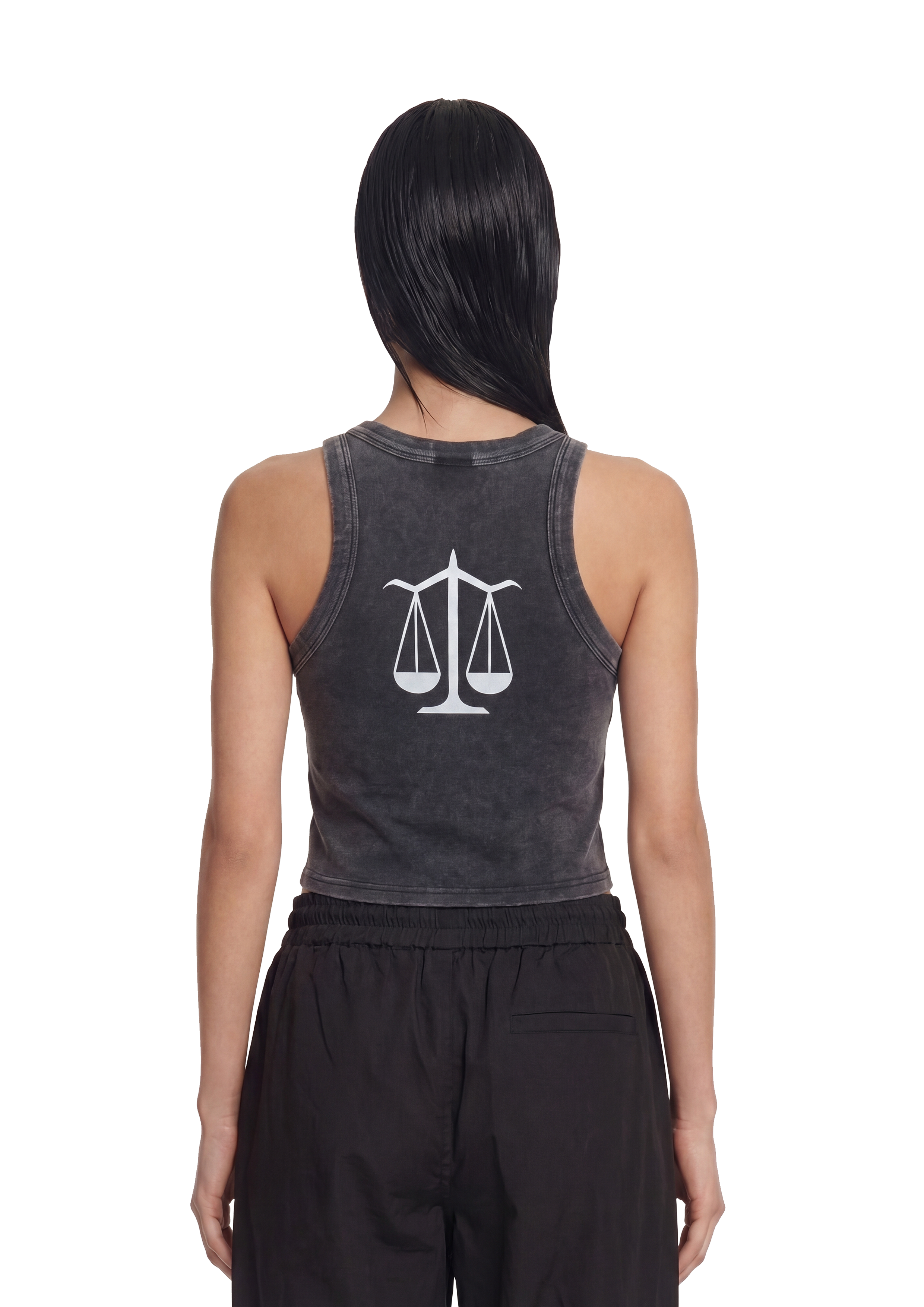 SCALE ZIP RIBBED TANK-2