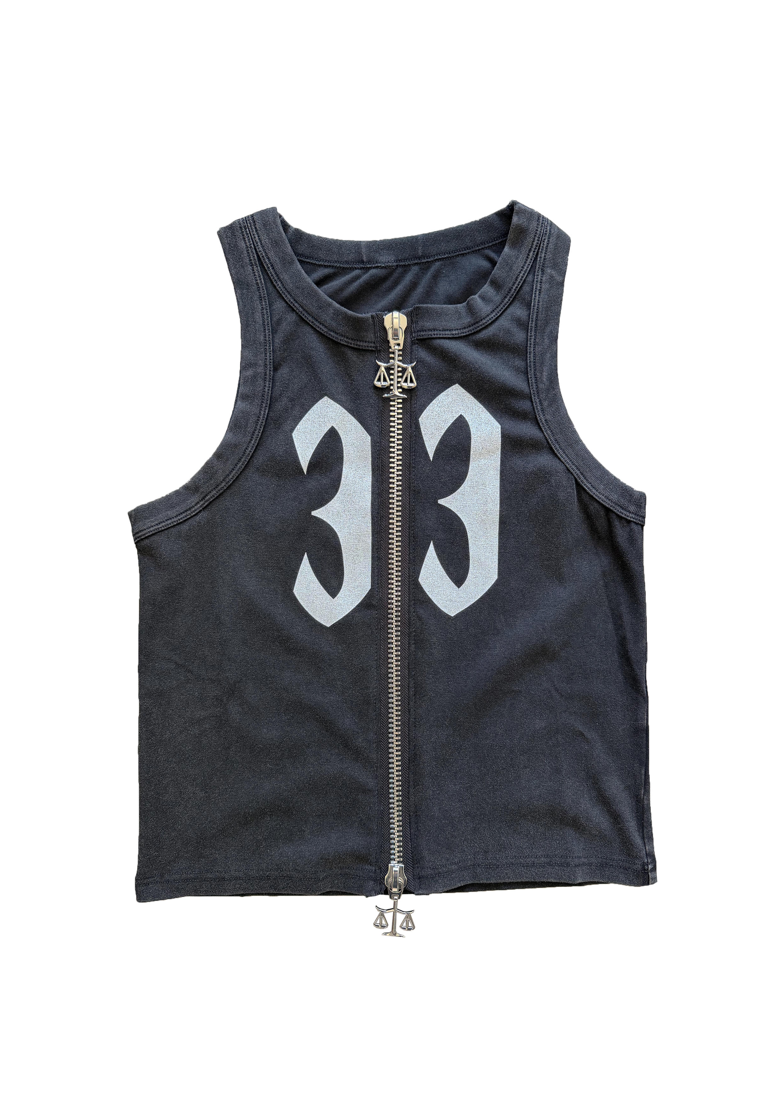 SCALE ZIP RIBBED TANK-3