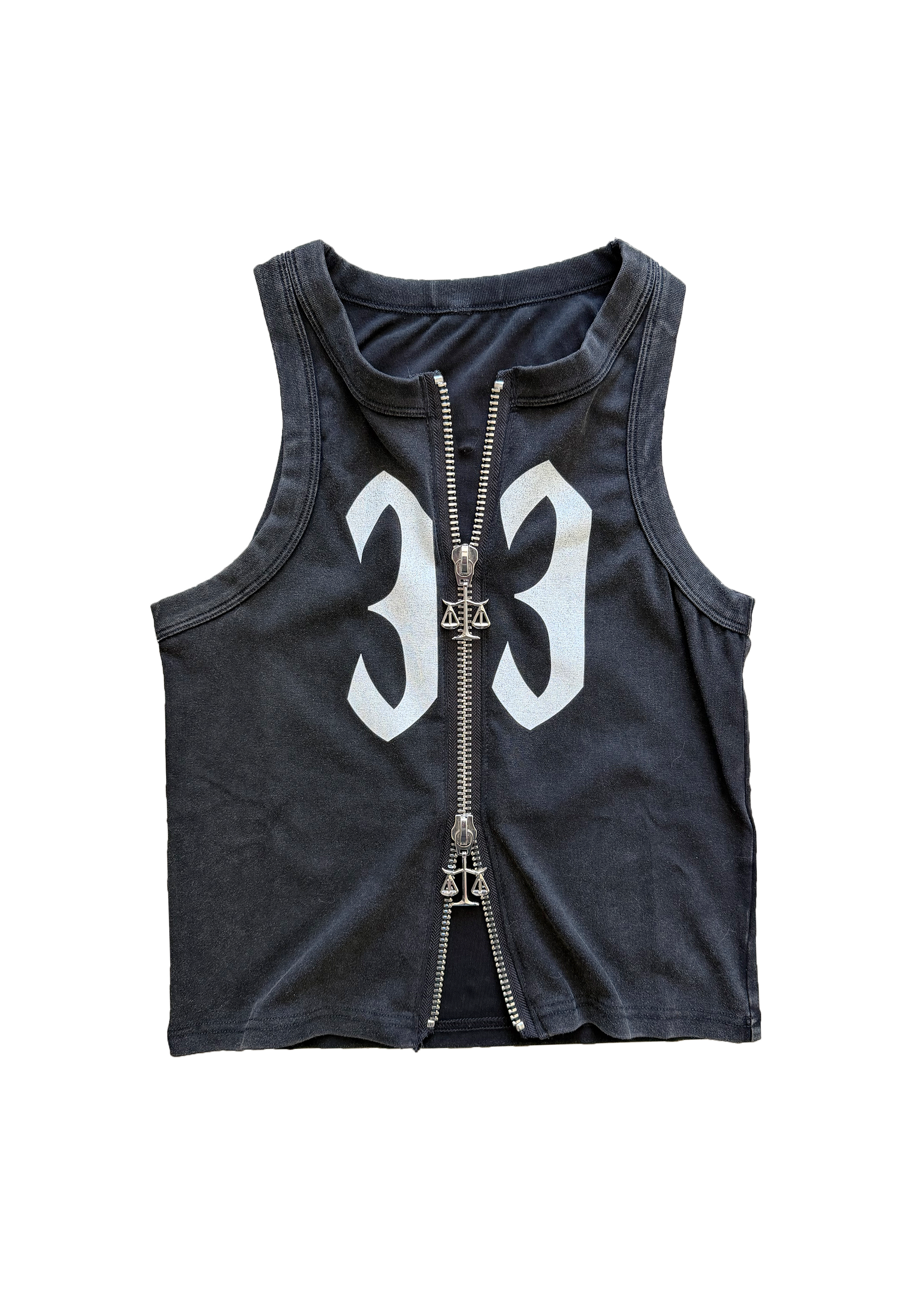 SCALE ZIP RIBBED TANK-4