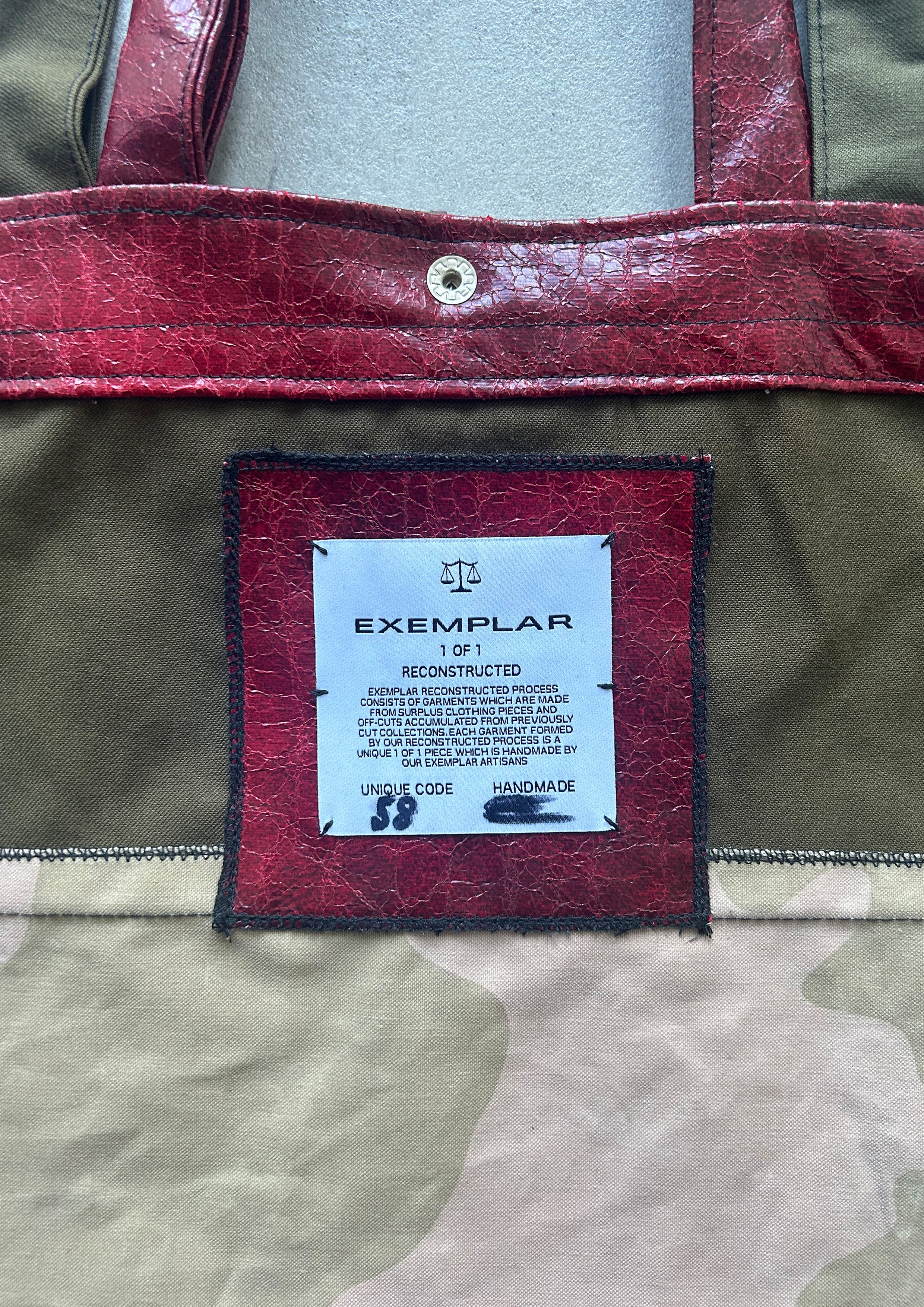 RECONSTRUCTED PATCHWORK TOTE BAG (1 OF 1) #58-3