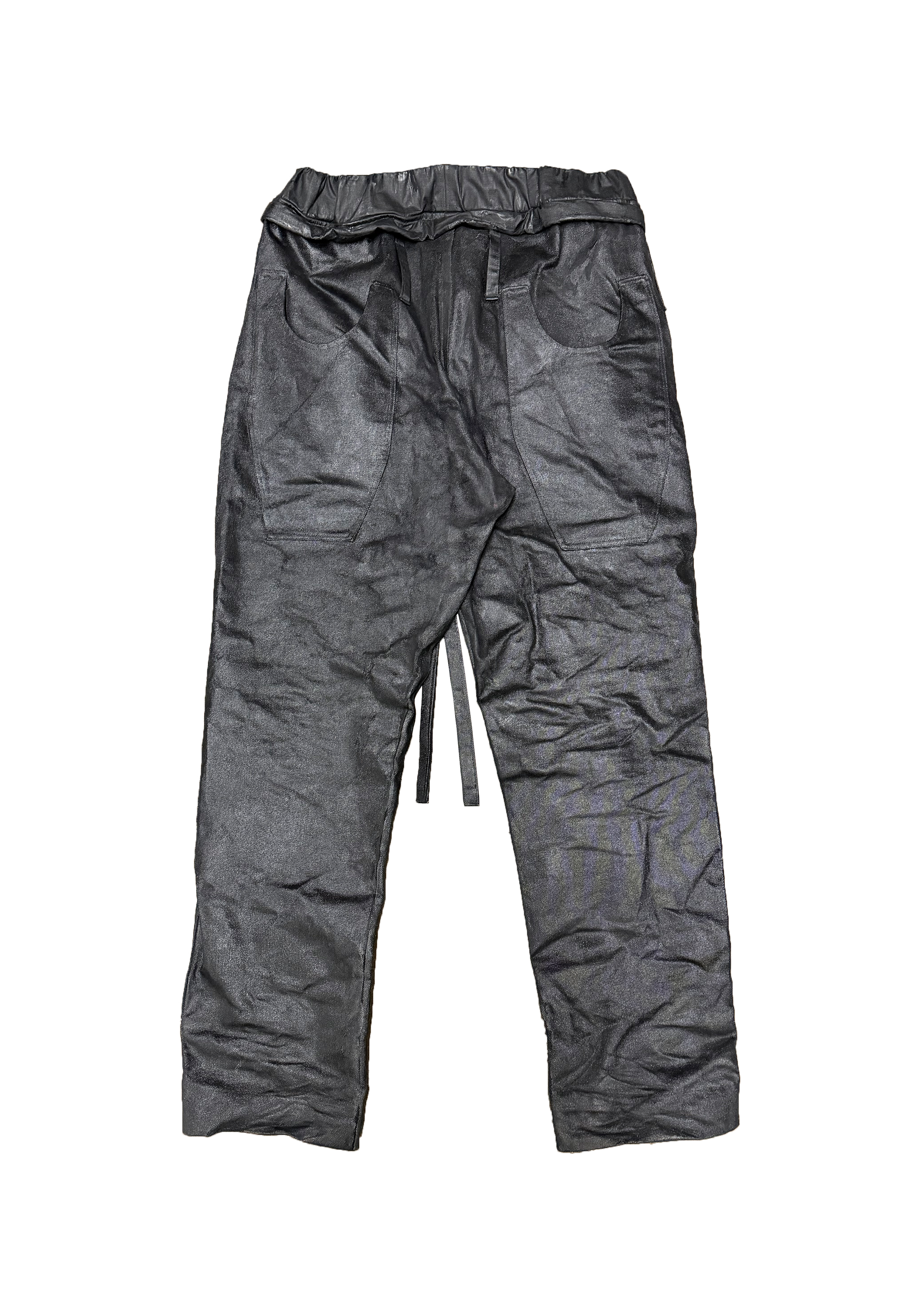 FITTED STACKED DENIM TROUSERS-3