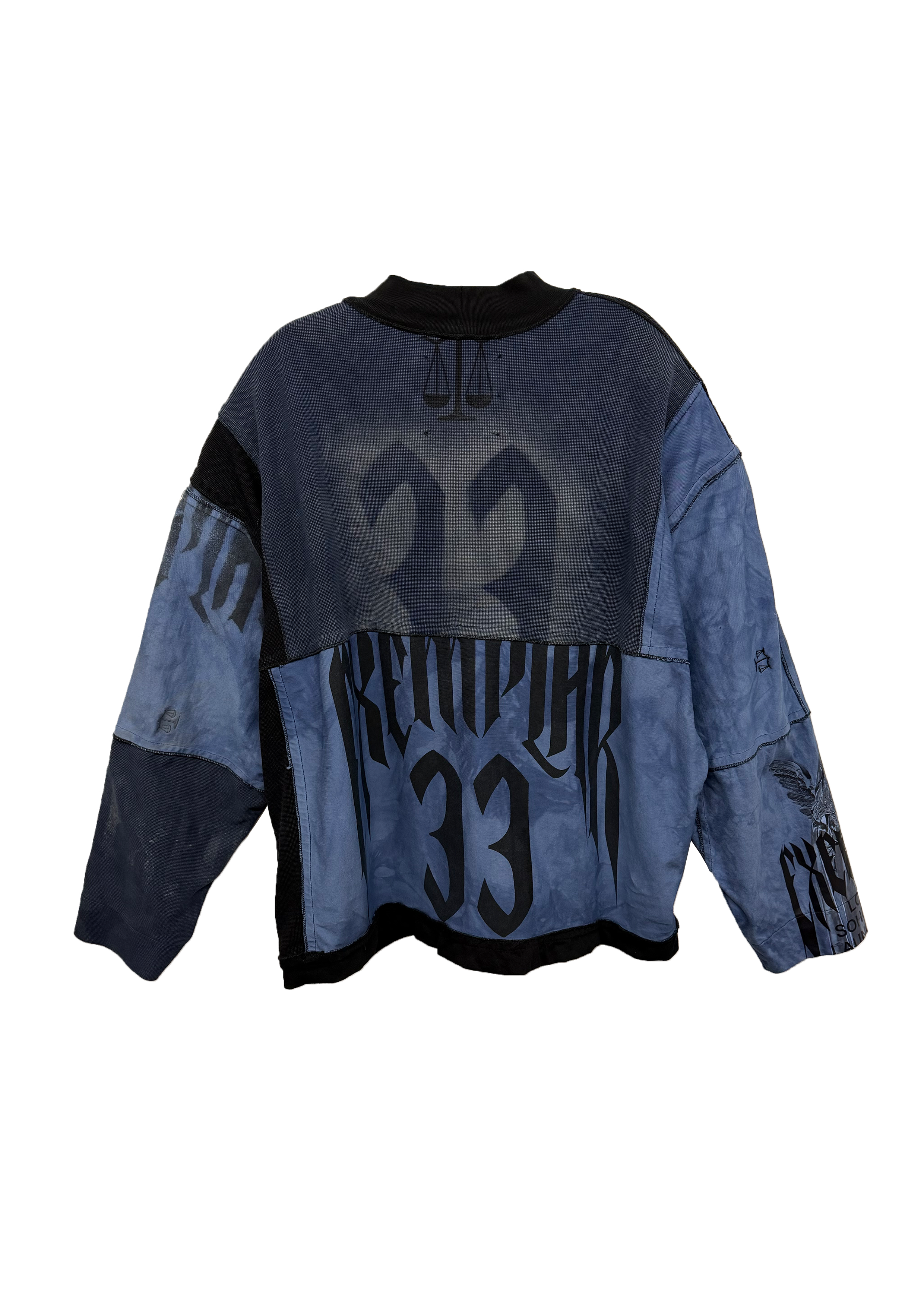 RECONSTRUCTED PATCHWORK LONGSLEEVE TEE (1 OF 1) #73-2