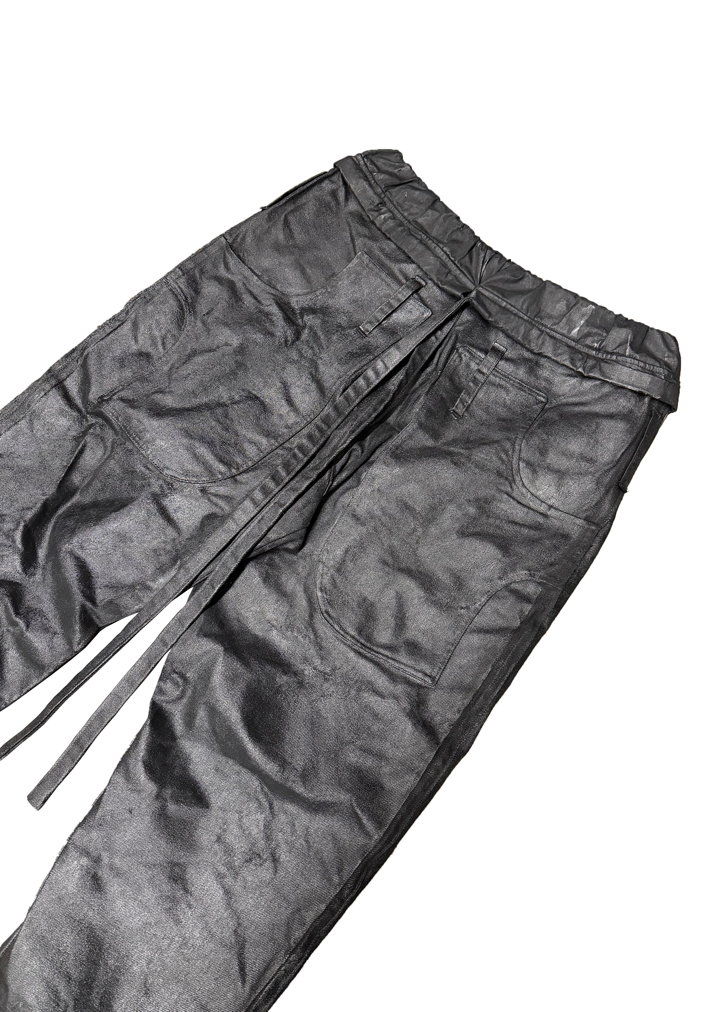 FITTED STACKED DENIM TROUSERS-8