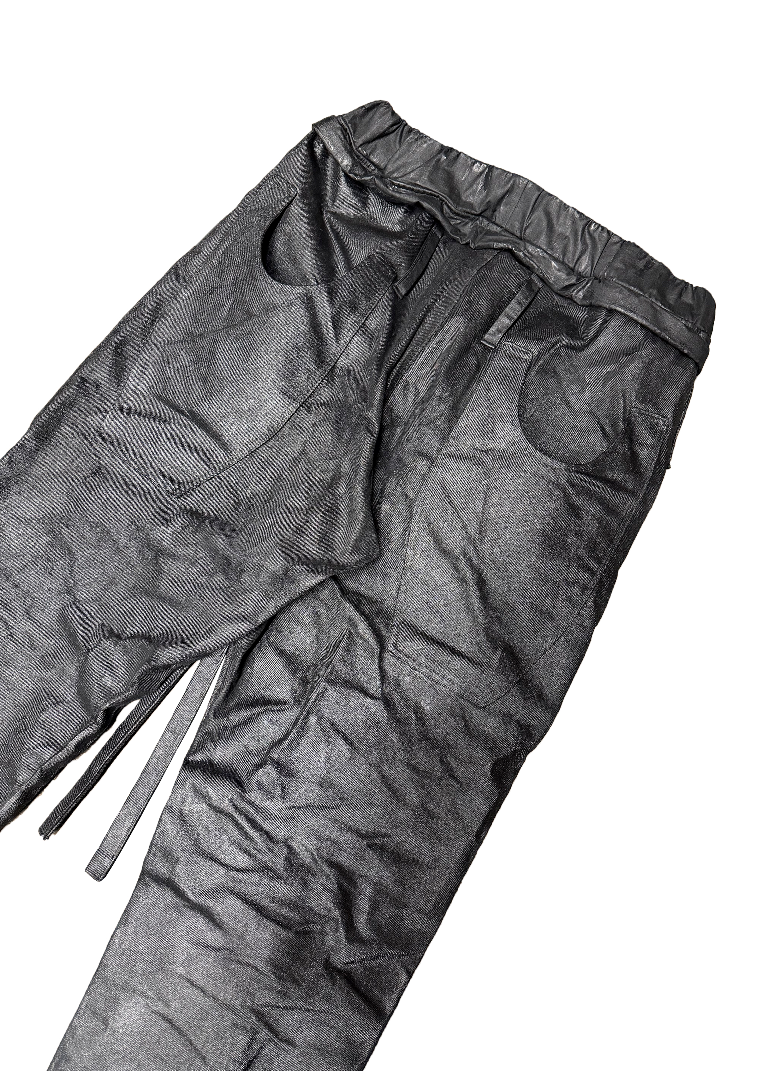 FITTED STACKED DENIM TROUSERS-9