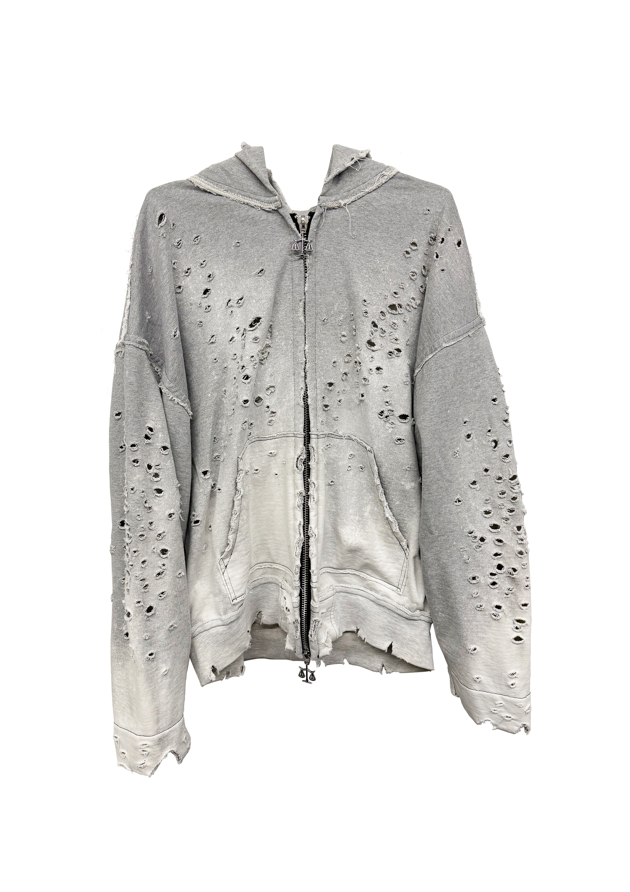 DISTRESSED FADED HOODIE