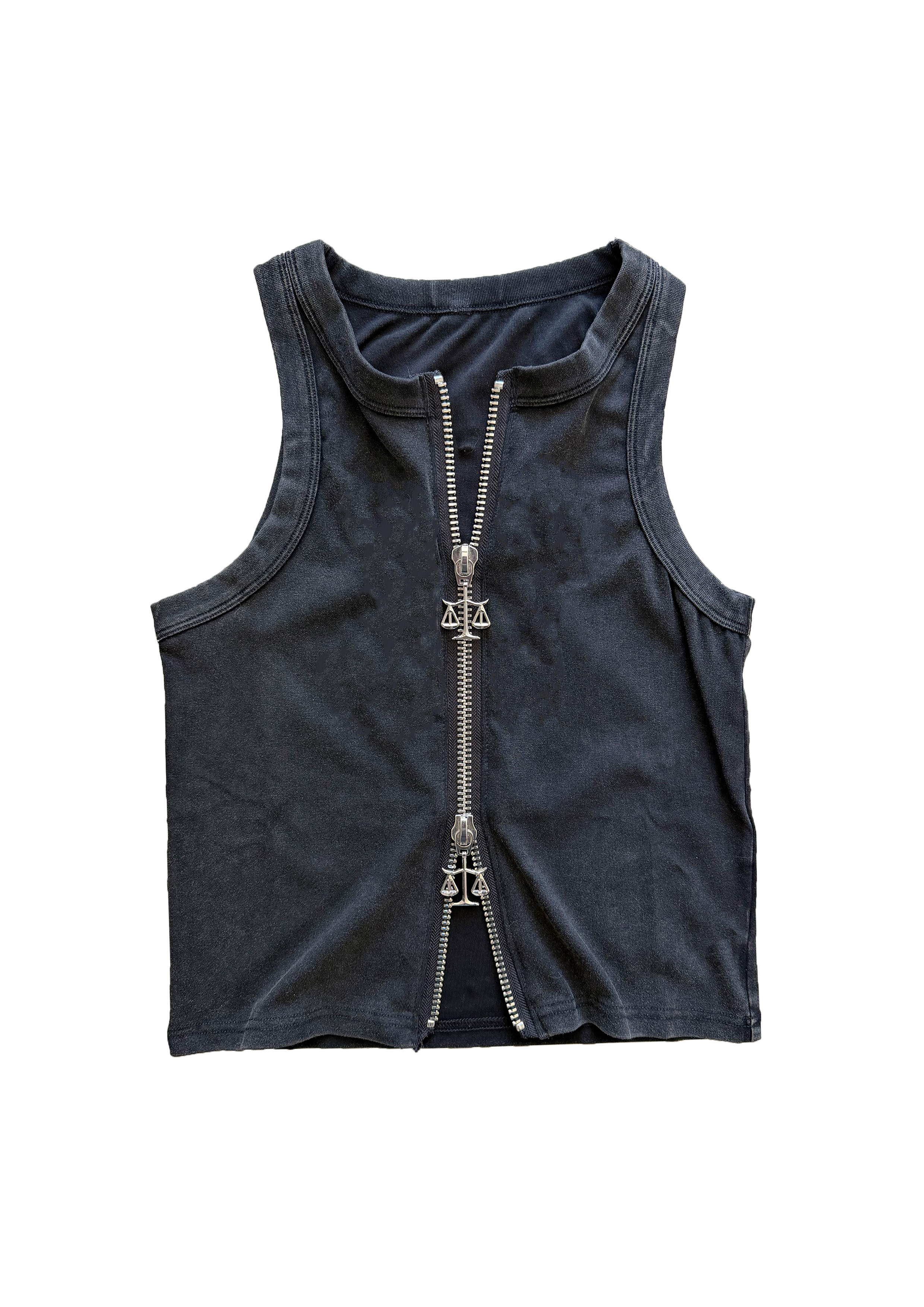 SCALE ZIP RIBBED TANK-4