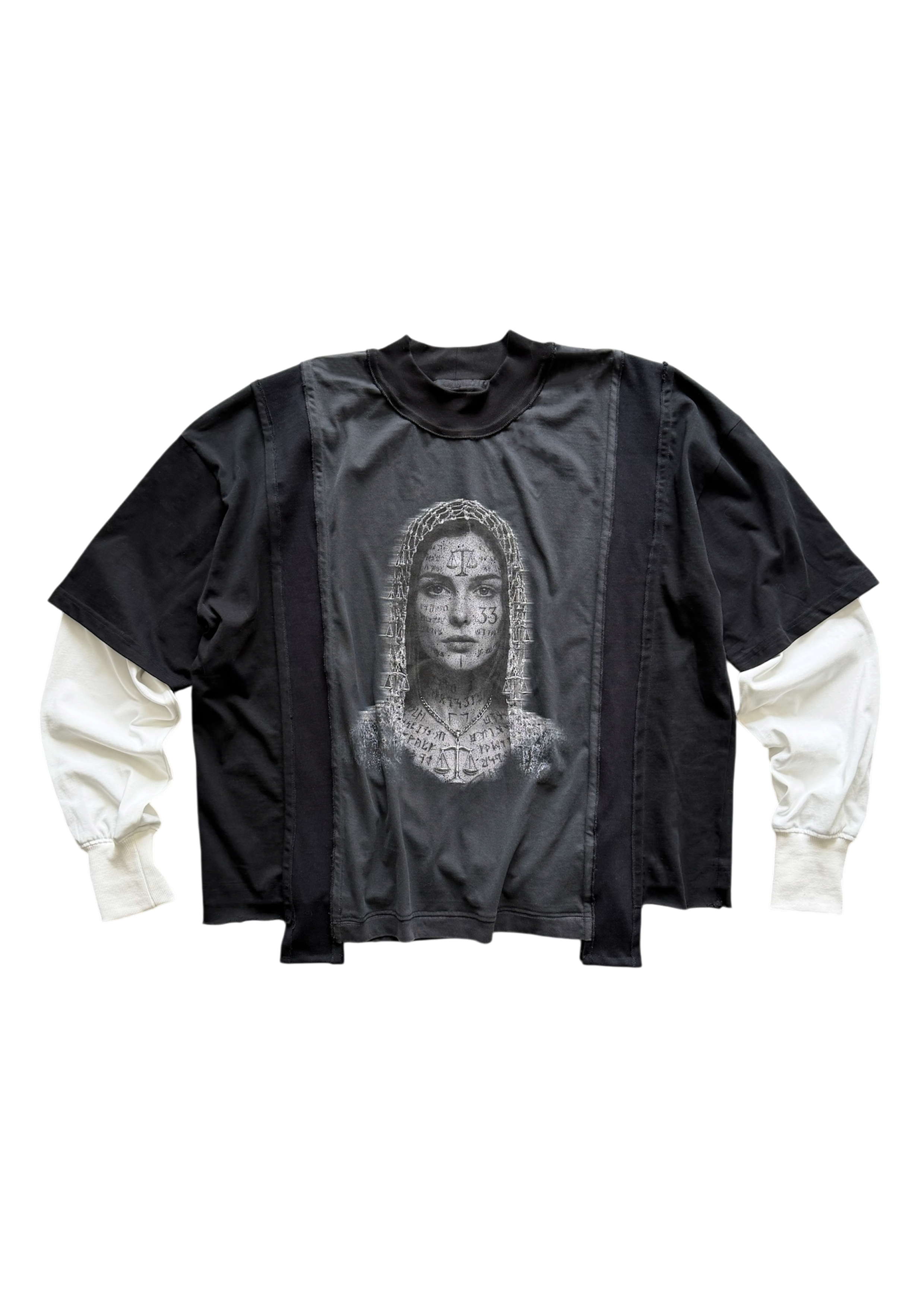 PANELLED LONGSLEEVE TEE-3