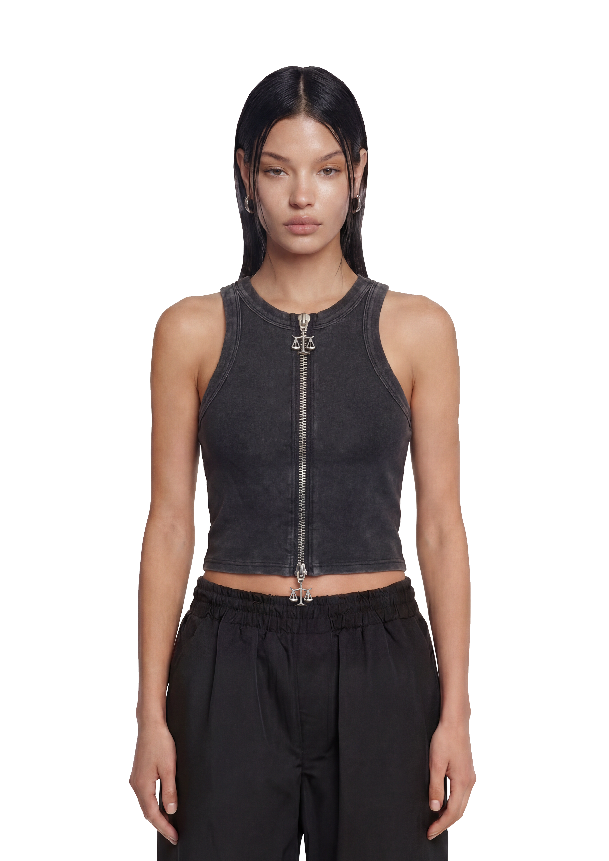 SCALE ZIP RIBBED TANK-1
