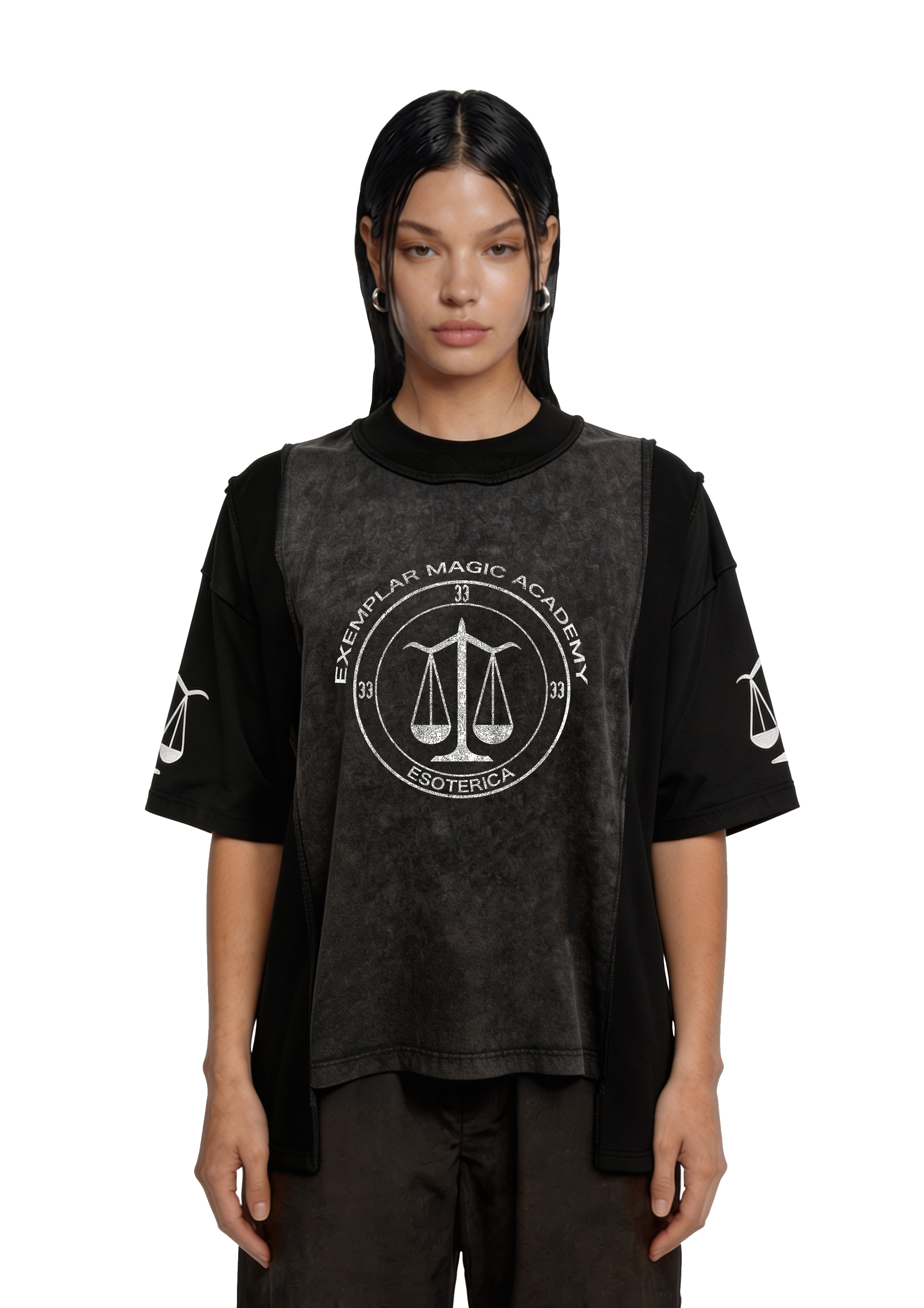 PANELLED TEE