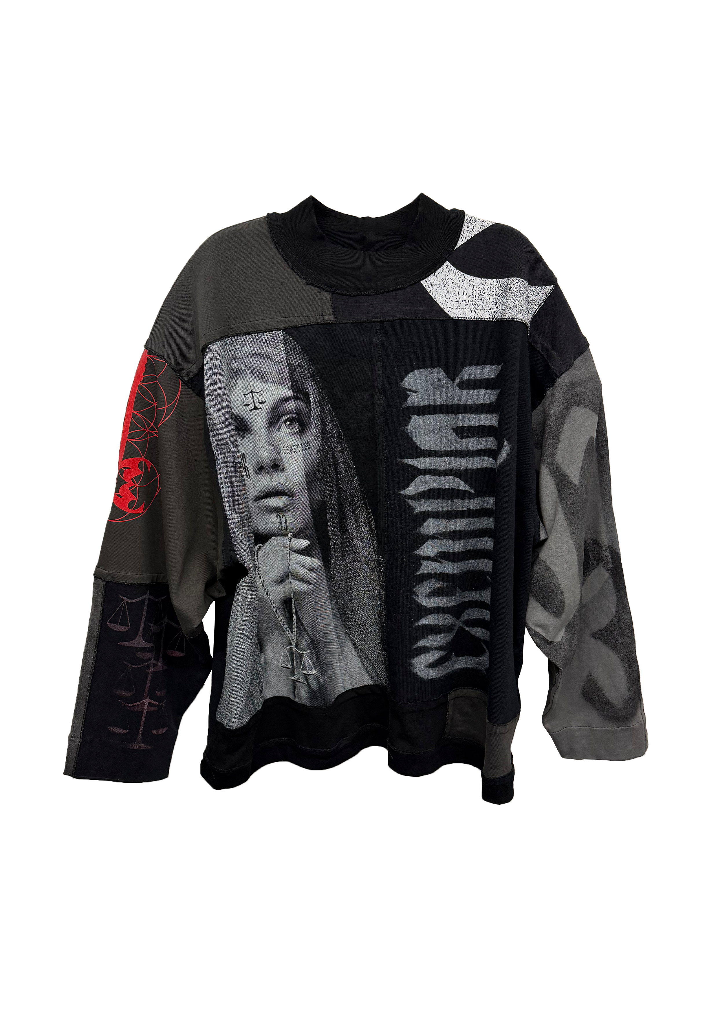 RECONSTRUCTED PATCHWORK LONGSLEEVE TEE (1 OF 1) #69