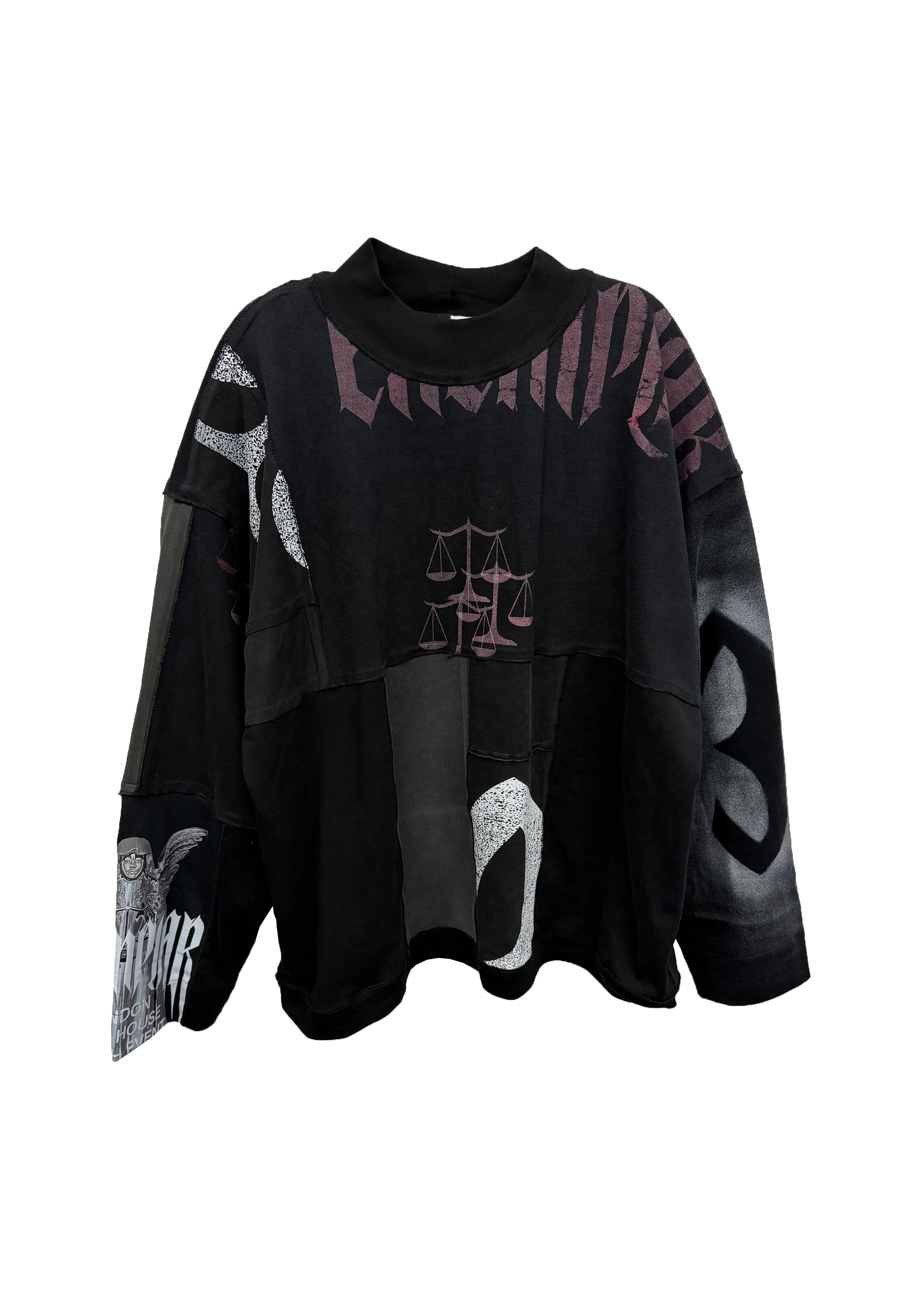 RECONSTRUCTED PATCHWORK LONGSLEEVE TEE (1 OF 1) #68-1
