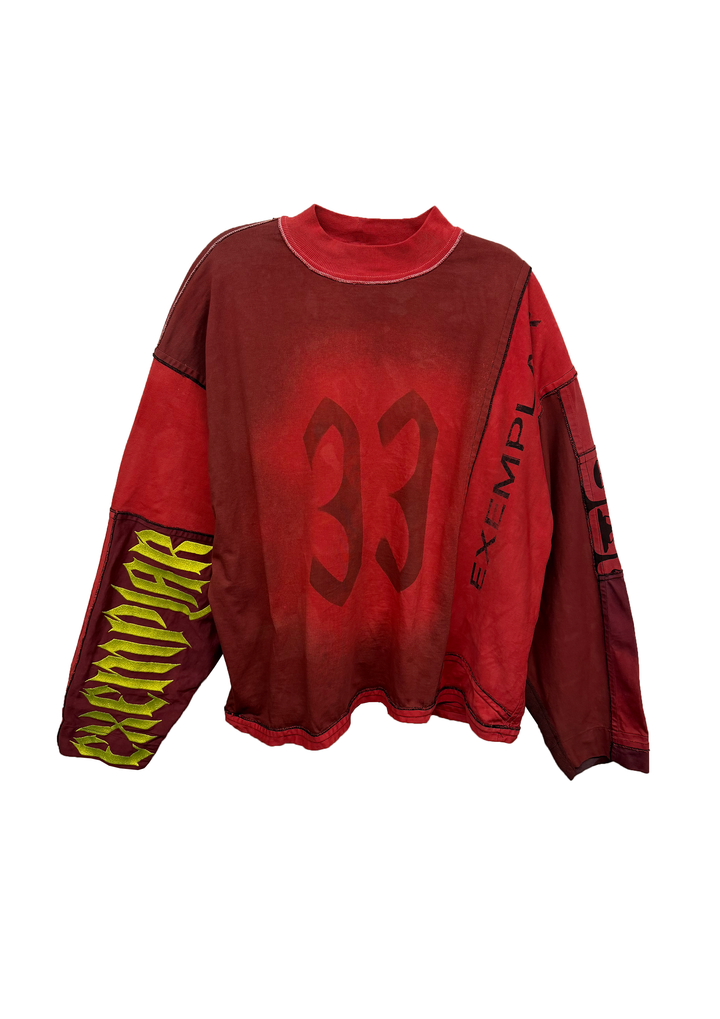 RECONSTRUCTED PATCHWORK LONGSLEEVE TEE (1 OF 1) #72-1