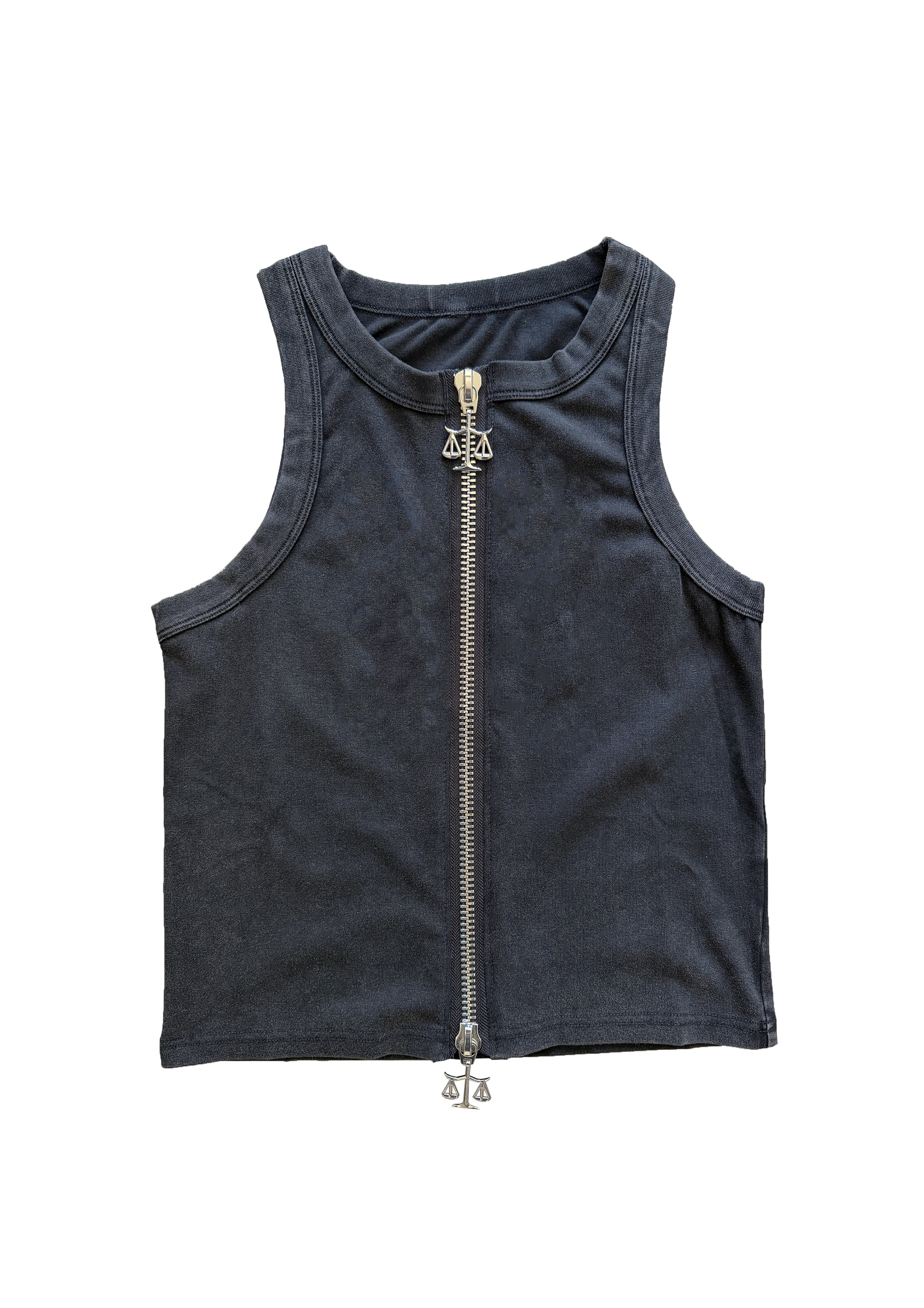 SCALE ZIP RIBBED TANK-3